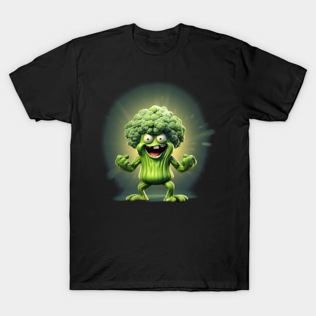 monster broccoli, halloween T-Shirt by WorldByFlower